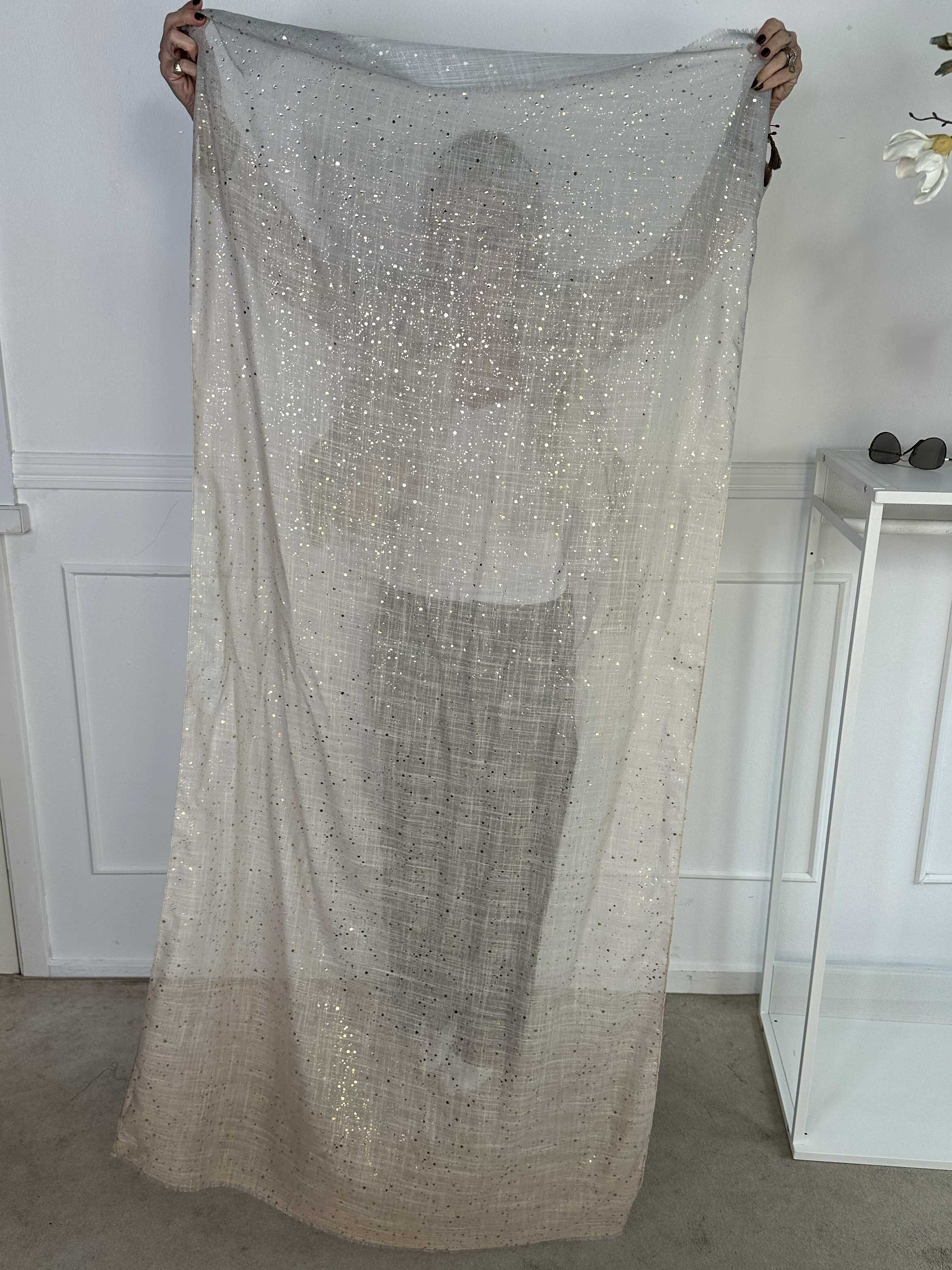 Eliza - Let tørklæde med guld detaljer